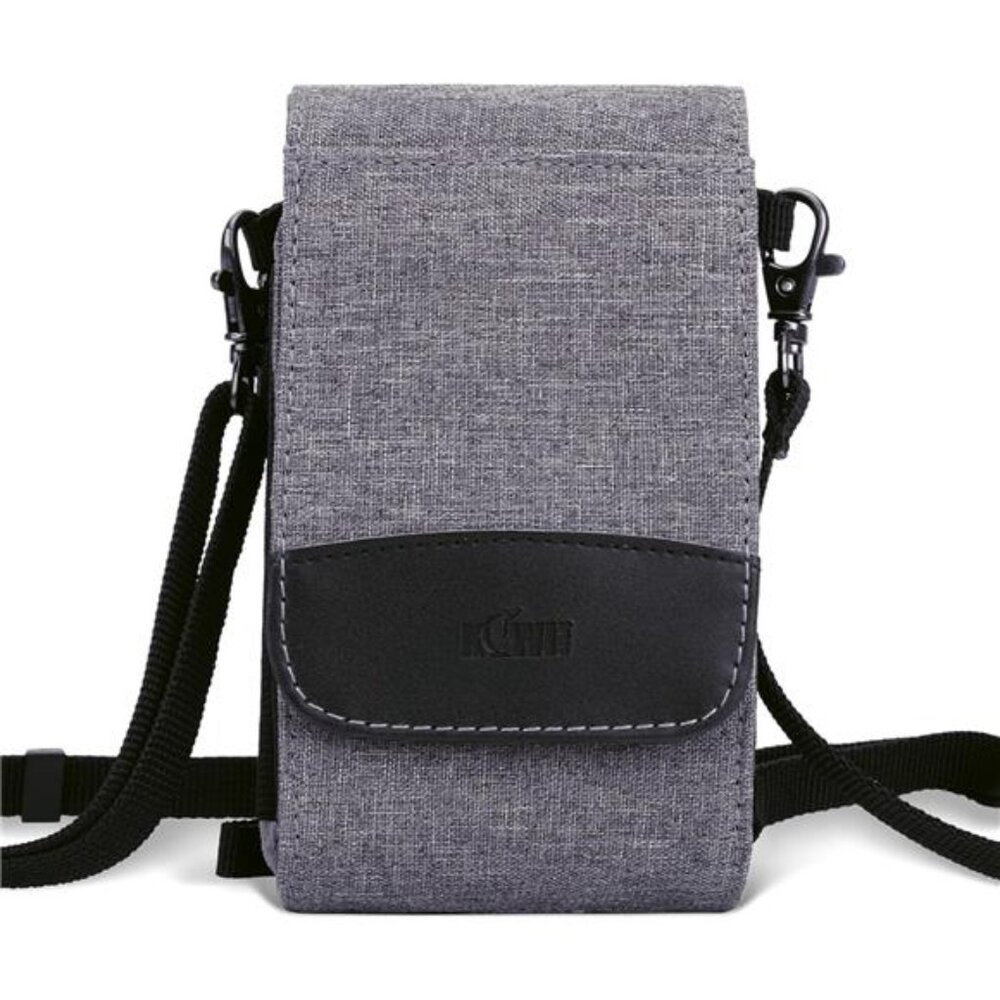 Dual-Layer Travel PouchBag with Shoulder Strap,Holder Case for iPhone Cell Phone